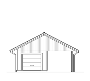 Garage med carport bygglovsritning