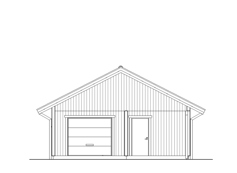 Garage med carport och förråd bygglovsritning